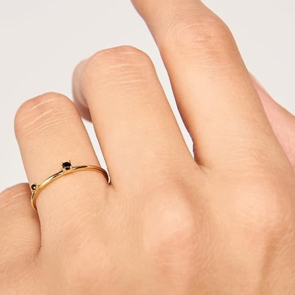 P D Paola 925 Sterling Zilveren Guldfärg L'Esseentiel Ring AN01-131-16 (Maat: 18)