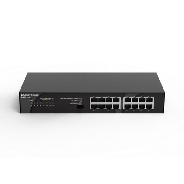 RUIJIE RG-ES116G 16-PORTAR SWITCH GIGABITE REYEE RG-ES116G Svart