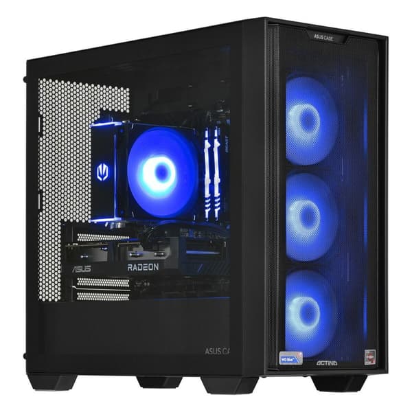 Bordsdator Actina KOMAAAGIP1386 AMD Ryzen 5 3600 16 GB RAM 1 TB SSD AMD Radeon RX 6600 Svart