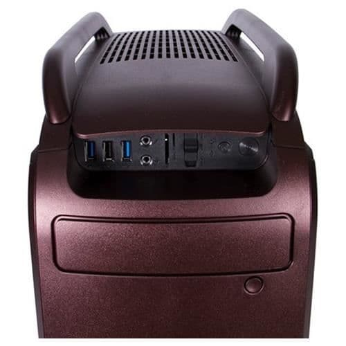 Black Lion IT1523, Mid-tower chassi, PC, Plastik, Stål, ATX, Micro-ATX, Svart, Bordeaux, Spela