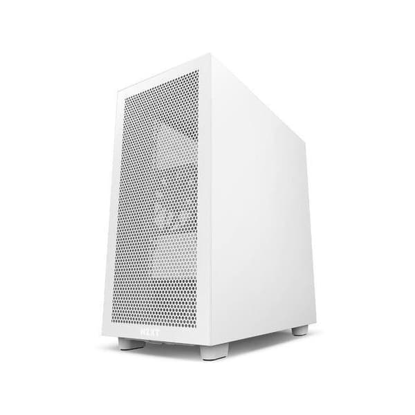 Nzxt H7 Flow - ATX Mid-Tower PC-spelfodral - Främre I/O USB Type-C-port - Frigång på sidopanelen Vit