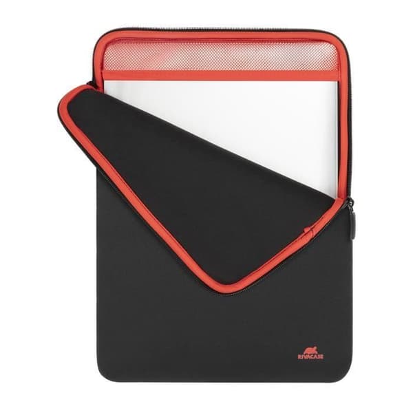 Fodral för MacBook Air 15 tum - RIVACASE - Vertikal - Neopren - Ultralätt - Svart