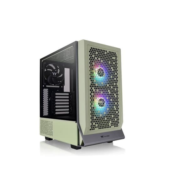 Endast centralenhet - Thermaltake mini pc - CA-1Y2-00MEWN-00 - Ceres 300 TG ARGB - Mid Tower chassi - Matcha Green Grön
