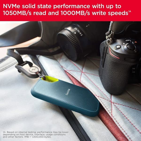 SanDisk Extreme 1050MB/s R 1000MB/s W 2TB Bärbar Solid State Drive (SDSSDE61-2T00-G25M)