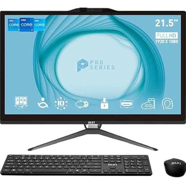 Allt-i-ett PC - MSI - AP222T-217EU - 21,5" - Intel Pentium Gold G7400 - 4 GB RAM - 128 GB SSD