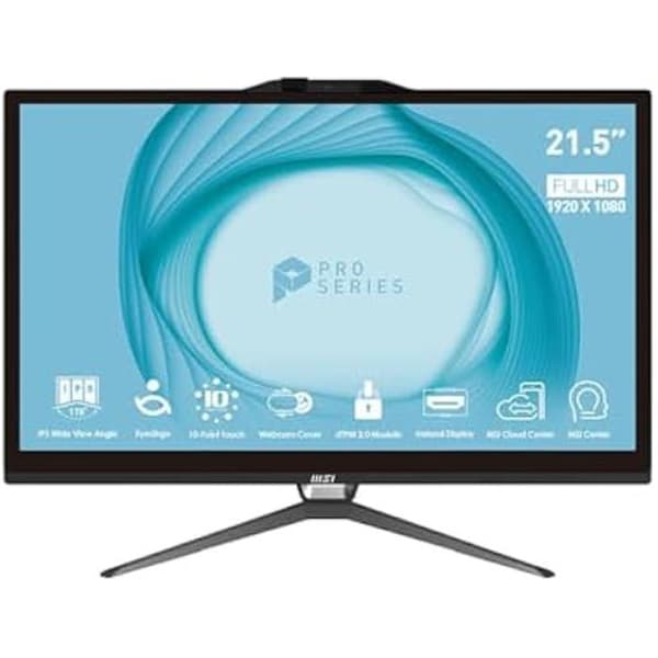 Allt-i-ett PC - MSI - AP222T-217EU - 21,5" - Intel Pentium Gold G7400 - 4 GB RAM - 128 GB SSD Svart
