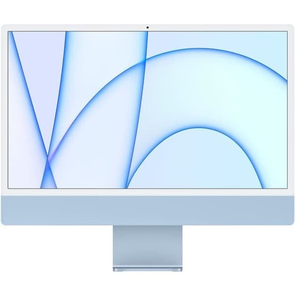 iMac 24" Apple M1 3,2 Ghz 8 Go 256 Go SSD Blå - Apple GPU - Utan tillbehör (2021) - Återfurbished - Skick: Acceptabelt- REFURBISHED