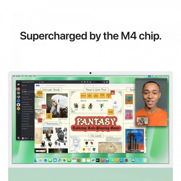 Apple iMac 24" M4 16 GB, 256 GB -dator, grön (MWUY3)