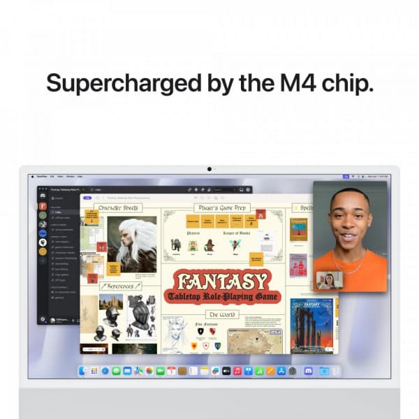 Apple iMac 24" M4 16 GB, 256 GB -dator, silver (MWUU3)
