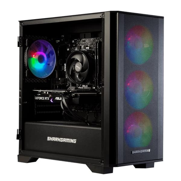 Shark Maelstrom R714 Gaming PC/R7-5700X , RTX5060Ti 8G, 1TB NVMe , 32GB DDR4, Air-COOLER, 650W, Windows 11 home