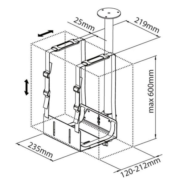CPU-ställ Techly 102246