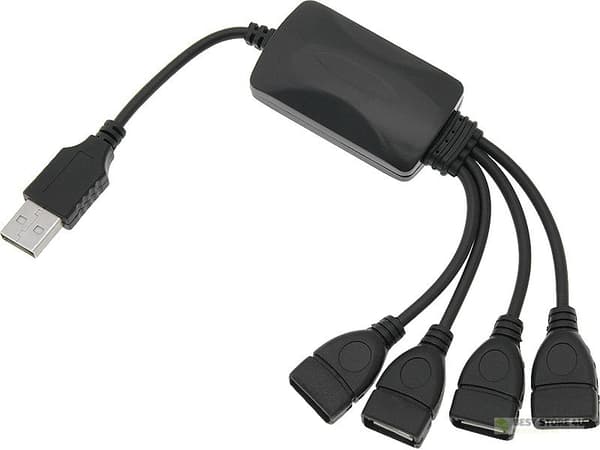 66-385# USB-splitter wt.a-4xgn.a 2.0-hubb med kabel