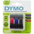 Miniatyrbild 2 av 4: DYMO set med 3 3D-band i blister, blank finish, 9mm x 3m, diverse: Svart, Blå, Röd