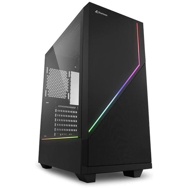 Sharkoon RGB Flow Gaming PC-fodral - 4044951028146 Svart