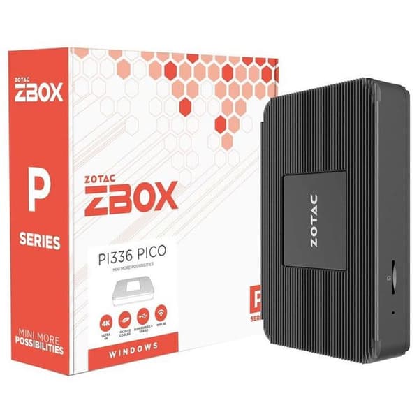 Mini PC - ZOTAC - ZBOX PI336 - Intel Celeron N6211 - 4 GB RAM - 128 GB eMMC - Windows 11 Pro