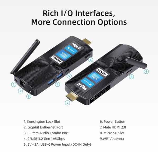 Endast centralenhet - mini pc Mele - 27 J4125 8GB 128GB