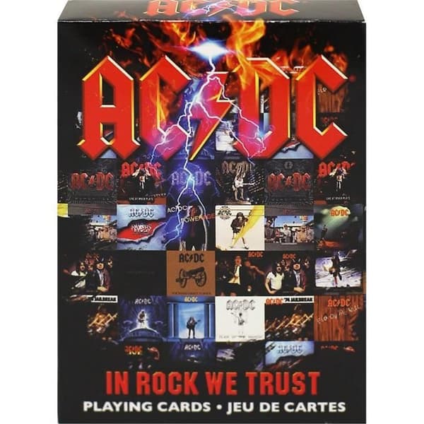 AQUARIUS AC / DC In Rock We Trust Set med 52 spelkortsjokrar)