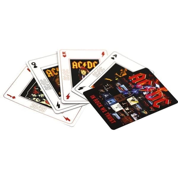 AQUARIUS AC / DC In Rock We Trust Set med 52 spelkortsjokrar)