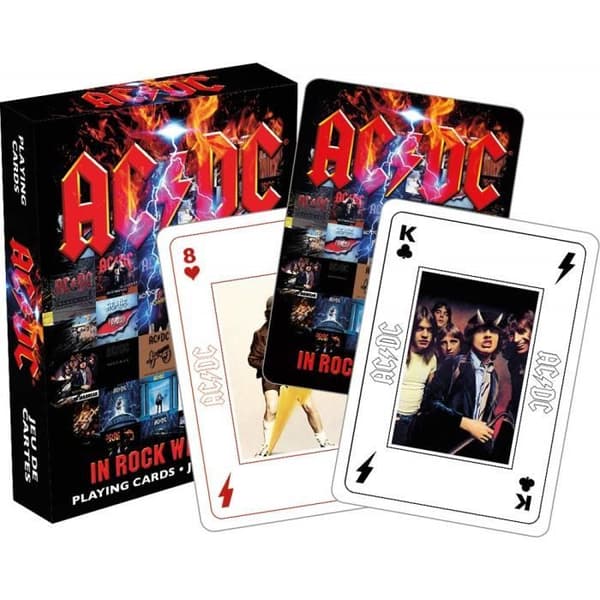 AQUARIUS AC / DC In Rock We Trust Set med 52 spelkortsjokrar)
