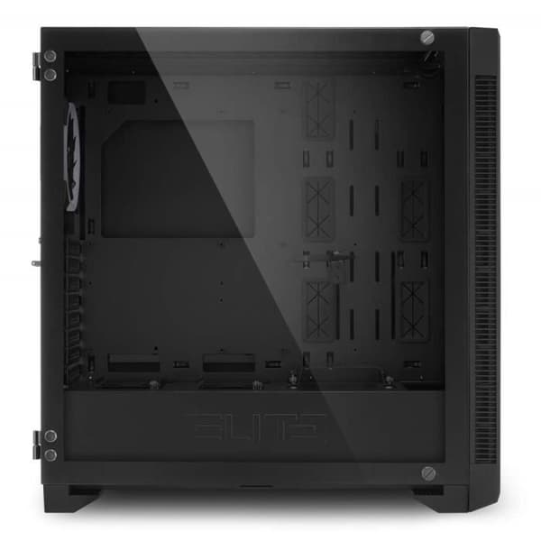 Sharkoon Elite Shark CA200M, PC-fodral, ARGB, 8x RGB-kontroll, klassisk och vertikal grafikintegration -