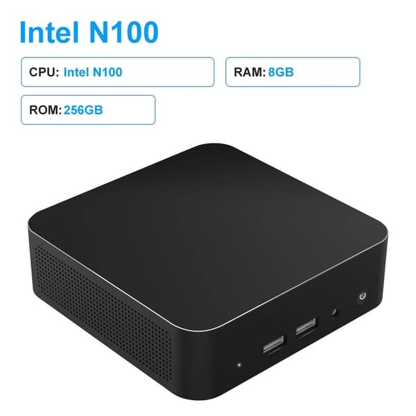 Mini PC, Intel N100, 8GB RAM, 256GB/512GB SSD,EU, 8GB 256GB