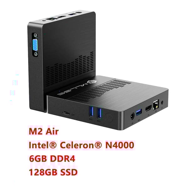 Mini PC, Intel Celeron N4000, 6GB RAM, 128GB SSD,M2 Air 6GB+128GB