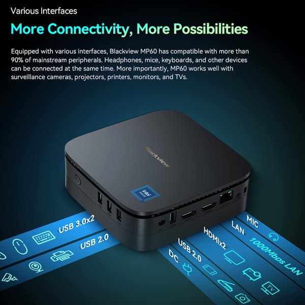 Mini PC, 16GB RAM, 1TB SSD,16GB RAM 1TB SSD, EU