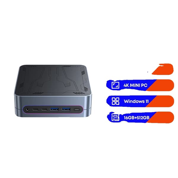 Mini PC, Intel i3-1220P, 16GB RAM, 512GB SSD,EU, 16GB 512GB i3 1220P