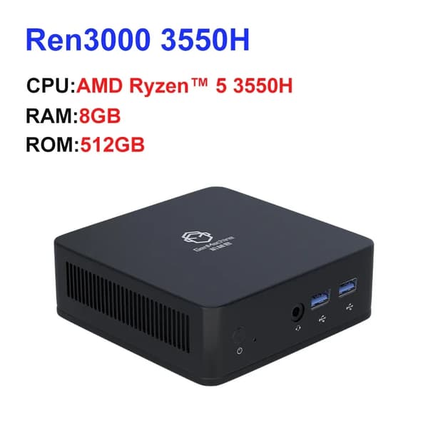 Mini PC, AMD Ryzen 5 3550H, SSD,8GB 512GB, EU