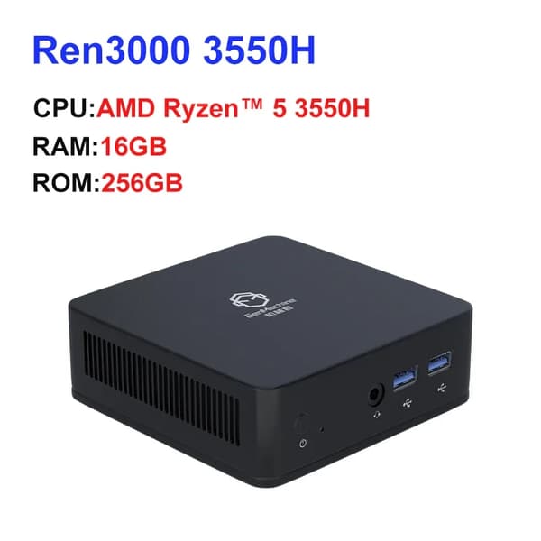 Mini PC, AMD Ryzen 5 3550H, SSD,16GB 256GB, EU
