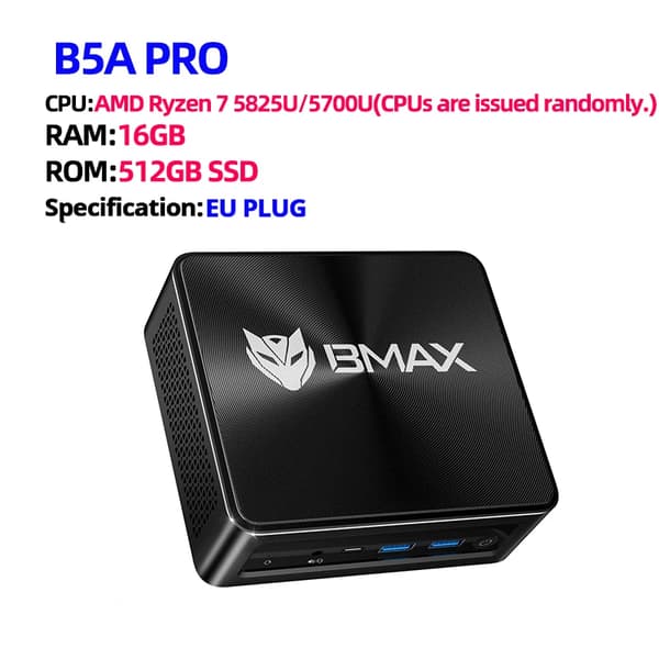 Mini PC, AMD Ryzen 7 5700U/5825U, 16GB RAM, 512GB SSD,16GB 512GB