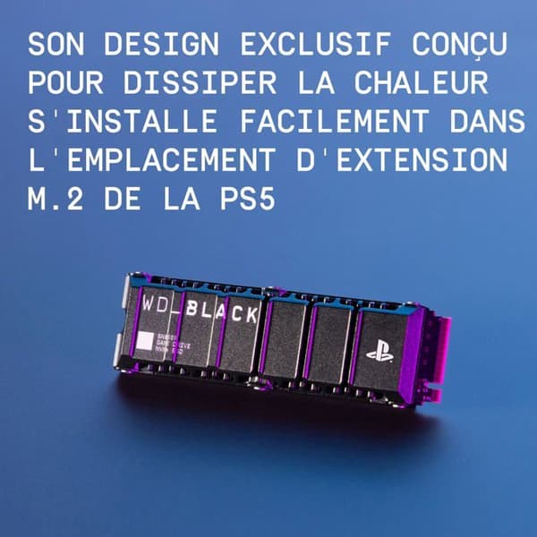 SSD - WD - BLACK SN850P - 2 To - M.2 - Kylfläkt - PS5