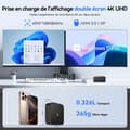 Miniatyrbild 6 av 6: Mini PC Huidun H50 Intel Twin Lake N150 3.6GHz Max 8 Go 256 Go/SSD 2To, Windows 11 Pro, Wifi 6, 4K UHD Display NETFLIX - Grå