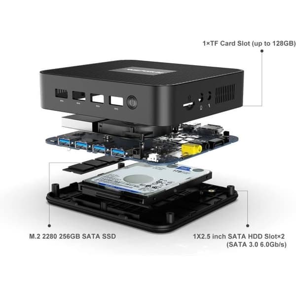 Mini PC - MINIS FORUM - GK41 - Celeron J4125-processor - 8 GB RAM - 256 GB SSD - HDMI 4K