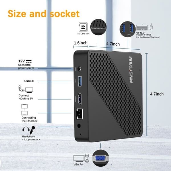 Centrala enhet ensam - mini pc Minis forum