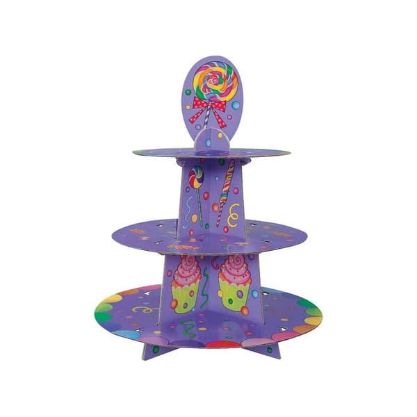 Unique Party Candy Cupcake Stand Purple/Multicoloured One Size