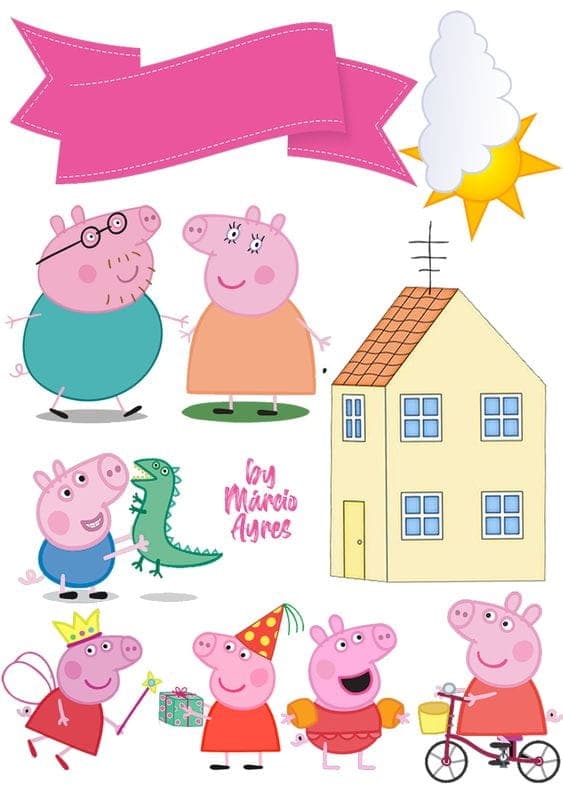 PEPPA PIG kaka wafer karaktärer wz2