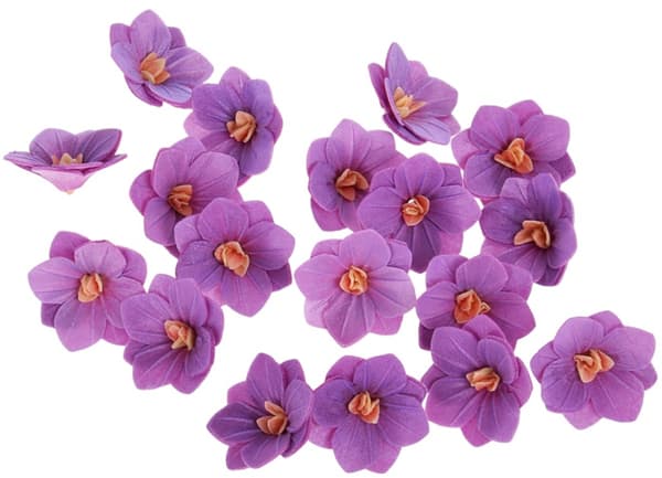HORTENSIA vaffel lilla 18 stk. blomster til pyntning af kager og bagværk