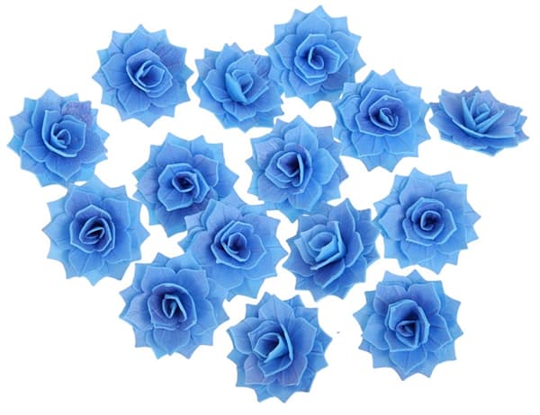 ROSE ROZALIA våffel blåbär 15 st blommor för att dekorera tårtor och bakverk