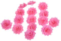 Miniatyrbillede 2 af 2: ROSE ROZALIA vaffel lyserød 15 stk. blomster til pyntning af kager og bagværk