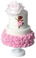 Miniatyrbillede 2 af 2: XXL Spiselig vaffelrose Pastella Golden Finesse vaffelblomster 12,5 cm