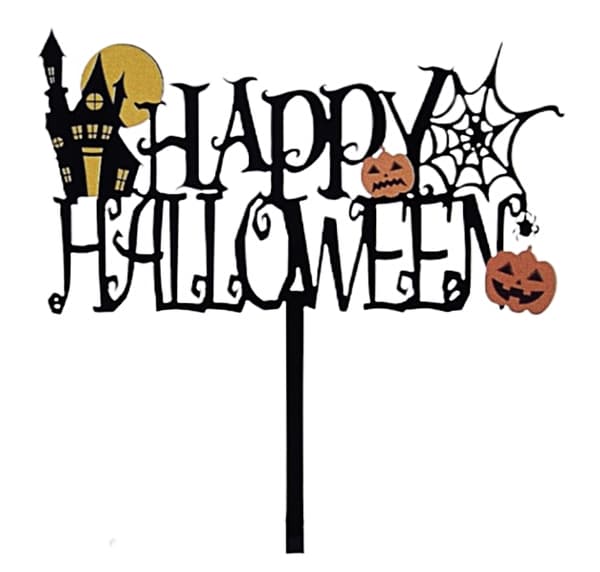 Akryl kagetopper HAPPY HALLOWEEN wz5