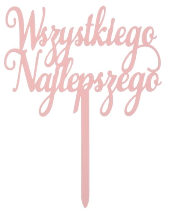 GRATTIS PÅ FÖDELSEDAGEN Tårtdekoration Akryl Rosa