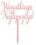 Miniatyrbild 1 av 3: GRATTIS PÅ FÖDELSEDAGEN Tårtdekoration Akryl Rosa