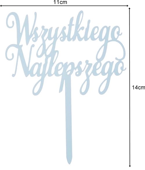 GRATTIS PÅ FÖDELSEDAGEN Tårtdekoration Akryl Blå