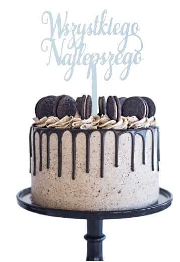 GRATTIS PÅ FÖDELSEDAGEN Tårtdekoration Akryl Blå