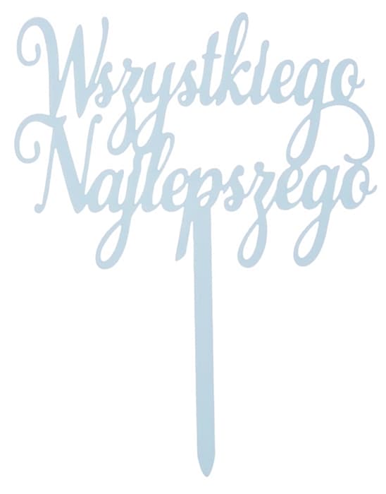 GRATTIS PÅ FÖDELSEDAGEN Tårtdekoration Akryl Blå