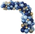 Miniatyrbillede 1 af 3: Ballongirlande marineblå blå guld sæt 133 stk. ballonbånd