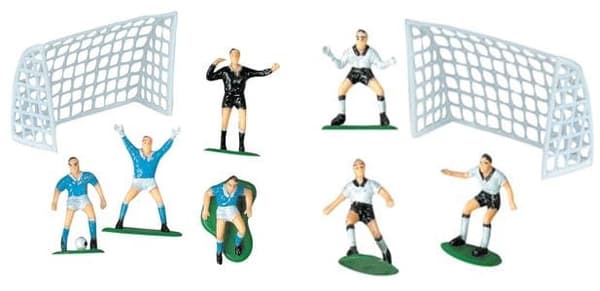 Tårtfigurer Set FOTBOLLSSPELARE + MÅL
