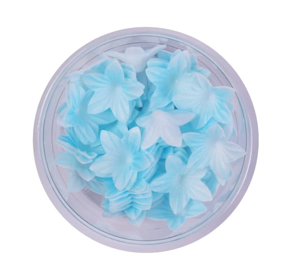 Mini blå vaffelblomster 50 stk.